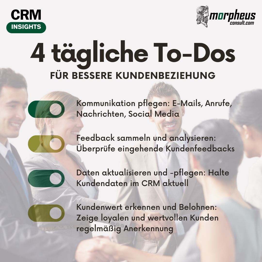 4 tägliche CRM ToDos